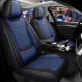 Car Seat Cover Full Set for Kia Sorento Seat Covers 2003-2025, Nappa Leather Waterproof Seat Covers For Cars, Airbag Compatible, Universal Automotive Seat Covers(Standard Front Row/Black Blue)