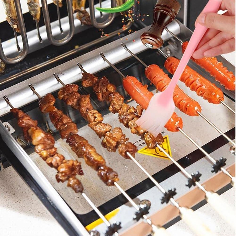 Vertical Electric BBQ Grill, Auto 360° Rotating Skewer, 1200W Rotisserie Smokeless Barbecue Kebab Oven Grill Temperature Control with 32 Strings, for Kitchen Party Restaurant