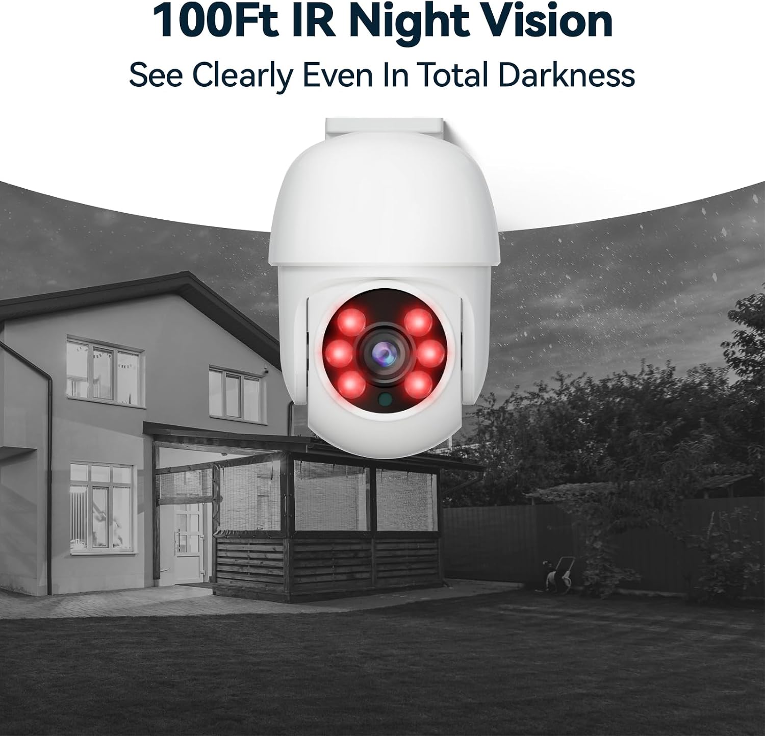 Wired Security Camera System Outdoor, 4pcs Pan/Tilt CCTV Cameras and 4CH 5MP Lite AHD TVI DVR (500GB HDD), 360° View Surveillance DVR Kit, Motion Detection, 24/7 Recording, Remote Access