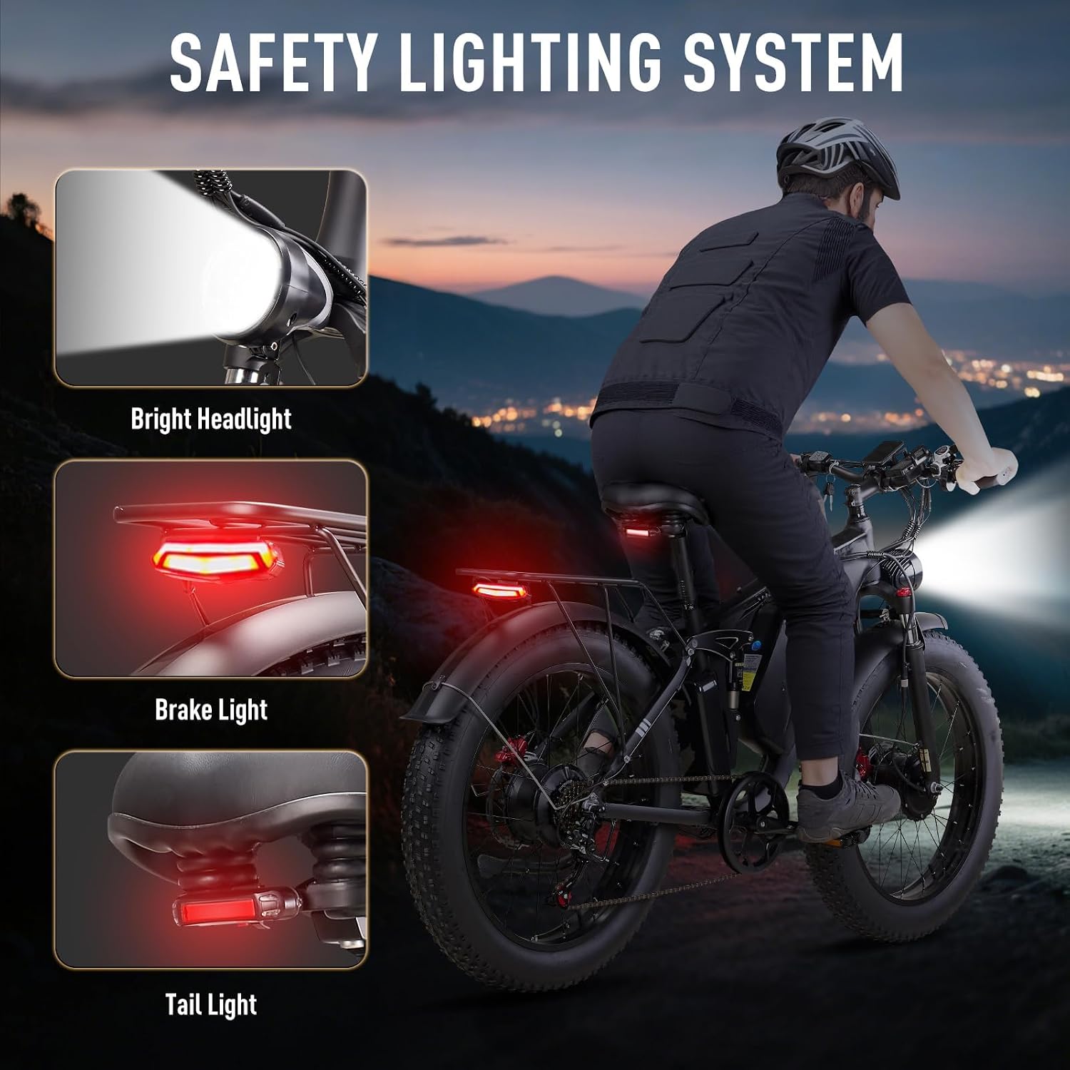 Peak-9000W-Dual-Motor-Ebike Adults Men, 52V 34Ah 1768Wh Battery,24' x 4.0' Fat-Tire- Electric-Mountain-Bicycle 47MPH Full-Lockable-Suspension-Ebike 105 Miles Range Hydraulic Disc Brake