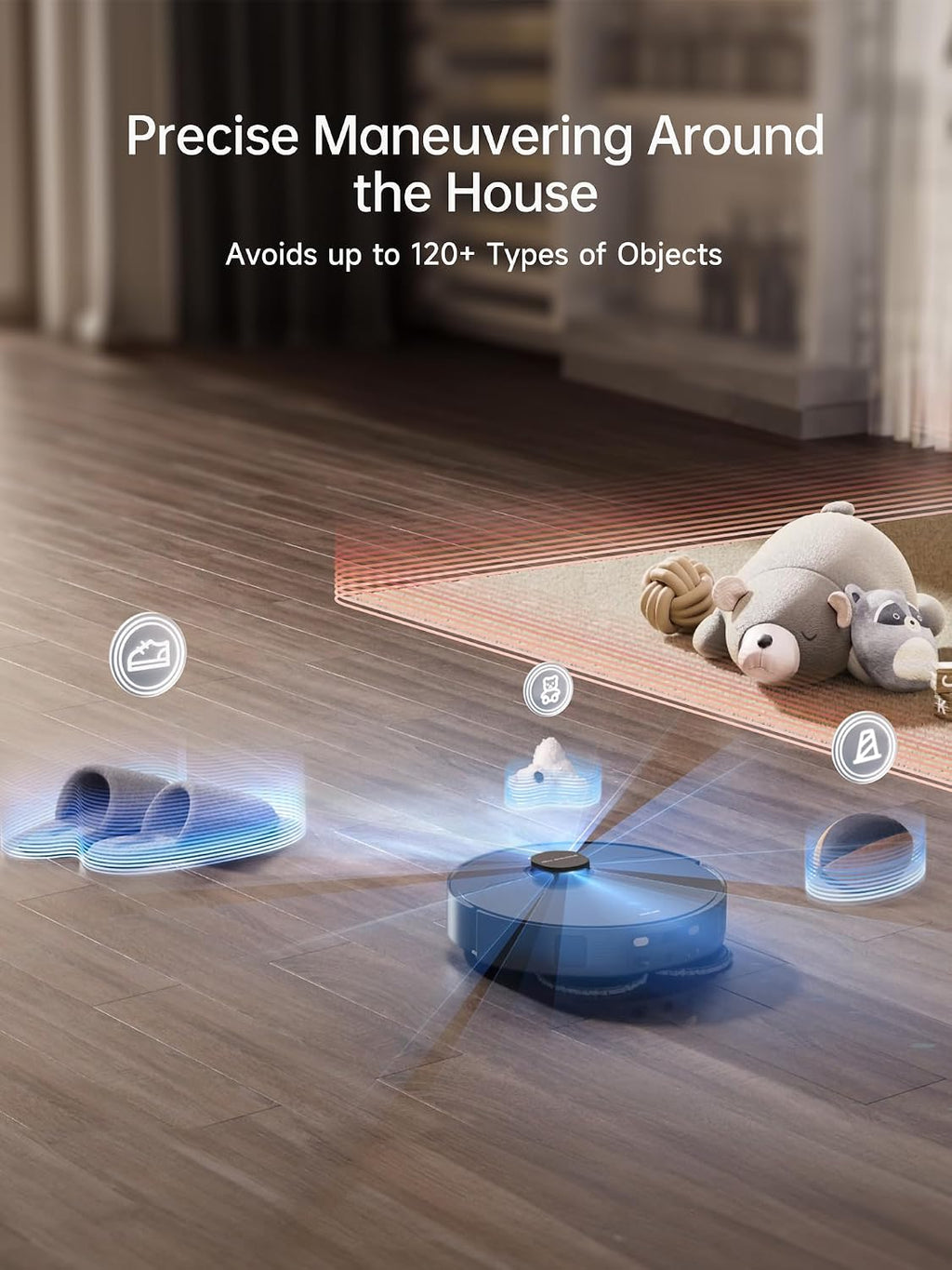DREAME X40 Ultra Robotic Vacuum with Removable & Liftable Mop, 12,000Pa Suction, 58°F Mop & Washboard Self Cleaning, Auto-Empty, Auto Refill, liftable Brushes (Renewed)