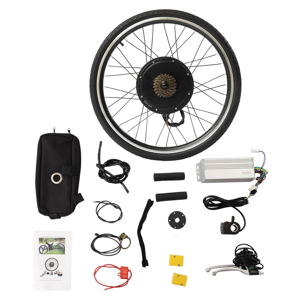 26 Inch 48V 1000W Rear Wheel Electric Bicycle Conversion Kit, Electric Bike Rear Wheel Hub Motor, Rears Wheel Electric Bicycle Motor Kit