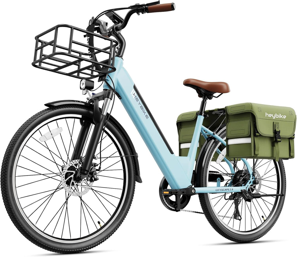 Heybike Cityscape 2.0 Electric Bike for Adults with Peak 1200W Motor, 468Wh Removable Battery, 50Miles 26' Electric Commuter Bike, 7-Speed,UL Certified