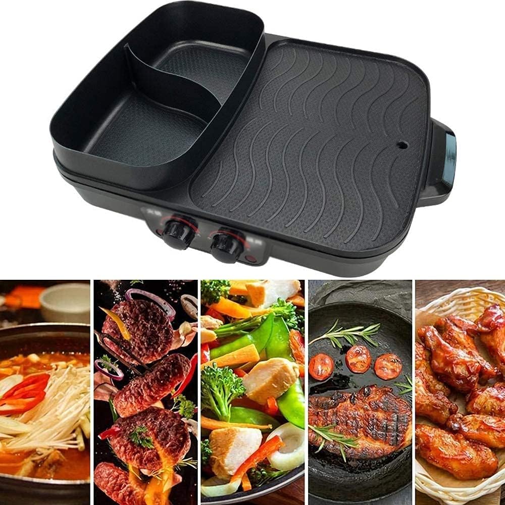 Barbecue Grill Multifunction grill Smokeless Indoor Table Electric Grill Korean Style Barbecue Non-Stick Griddle Plate 1500W