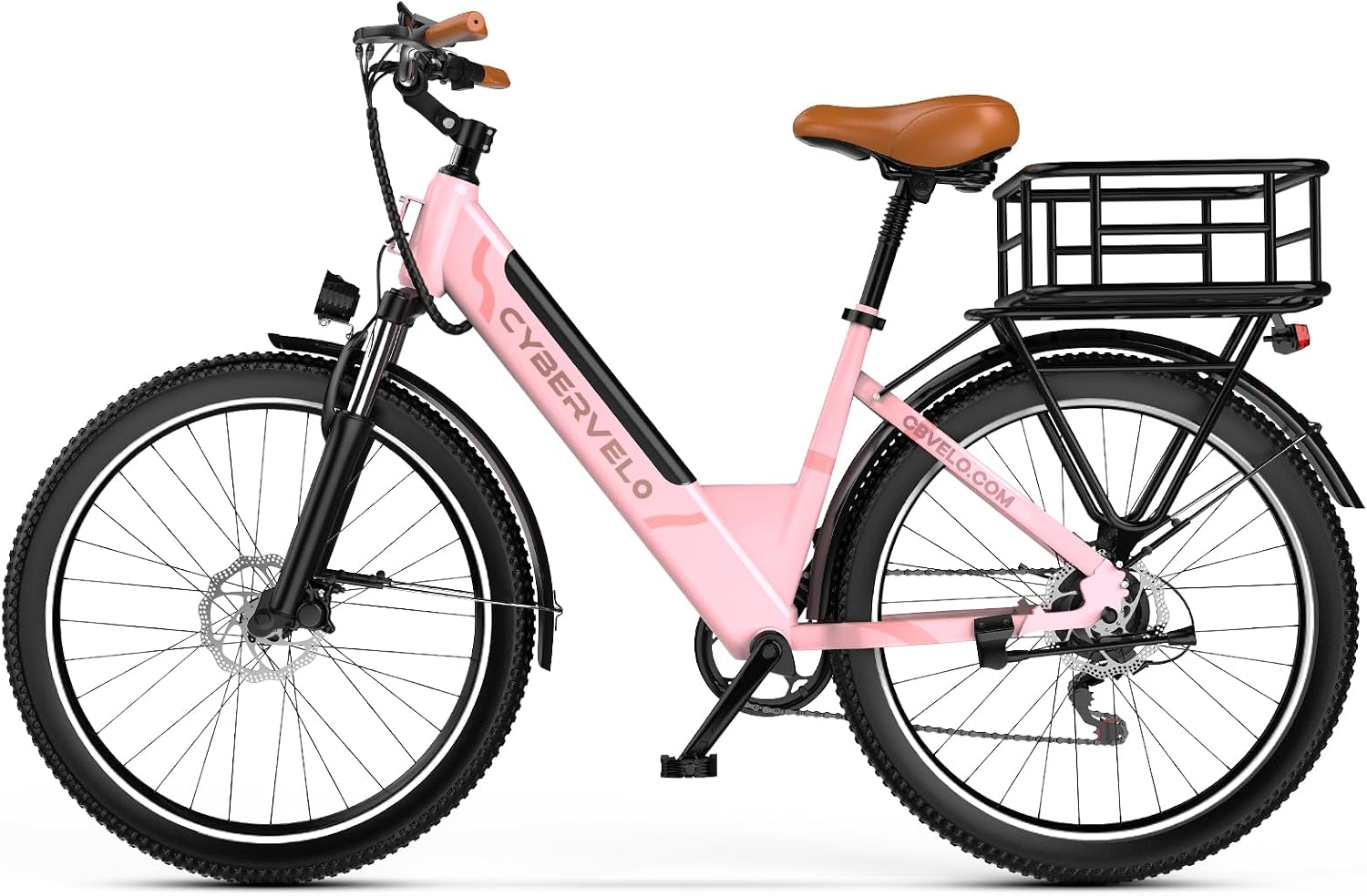 750 Peak Electric Bike for Adults,up 80 Miles Removable Battery Ebike, 26' Electric E Bike with 7-Speed,Adult Electric Bicycles for Commute Beach Snow White Womens All Terrain