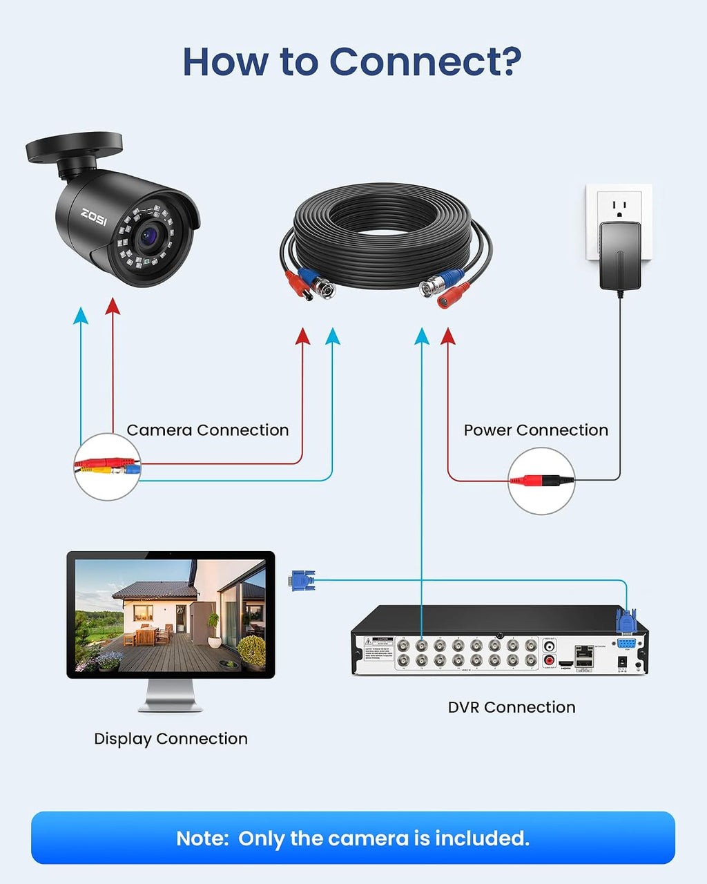 ZOSI 2MP 16 Channel Security Camera System, H.265+ DVR Recorder with AI Human Vehicle Detect, 8 x 1080p Weatherproof CCTV Bullet Camera Outdoor Indoor with 100ft Night Vision, Remote Access, 4TB HDD