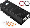 WZRELB 8000W 24V Pure Sine Wave Inverter,24 Volt DC to AC 120V 240V Split Phase Power Inverter,2*AC Hardwire Terminal,16KW Surge,High Efficiency up to 91.6% with LCD Display