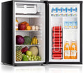 DOGHLY 3.2 Cu.Ft Mini Fridge with Freezer, Single Door Compact Refrigerator with 7 Adjustable Thermostat, Low Noise, Removable Shelf, Small Refrigerator for Dorm, Office, Bedroom, Black