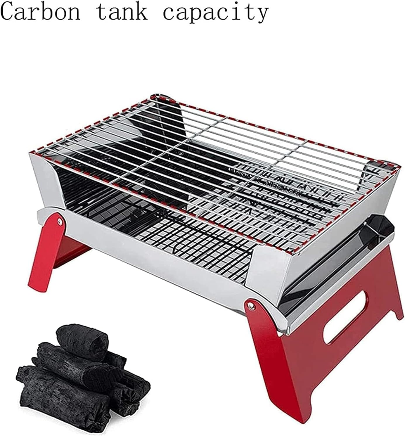 IRYZE Portable Charcoal Grill Portable Charcoal Grill Stainless Steel Folding Grill Tabletop Outdoor BBQ Grill For Picnic BBQ Grill for Outdoor