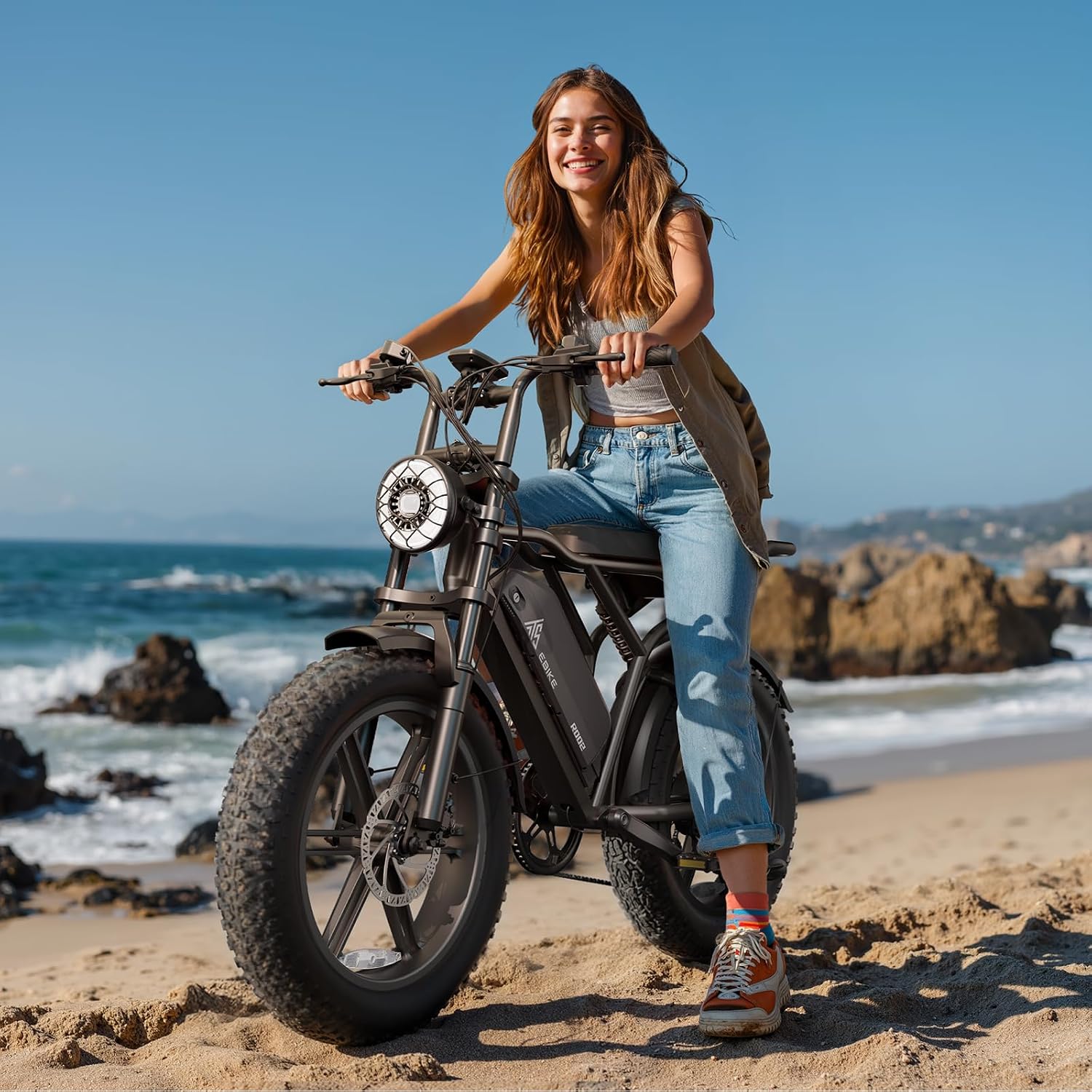 TST Electric Bike for Adults, 1500W Peak Motor 60 Miles Fat Tire Ebike with 48V 15Ah Removable Battery 20' Fat Tire Electric Bike, Dual Suspension，7 Speeds