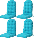 YEFU Adirondack Chair Cushion, Rocking Chair Cushions High Back Set of 4, Thickened Patio Chair Pad for Indoor and Outdoor, 49x20x4.7 Inch, Aruba Blue