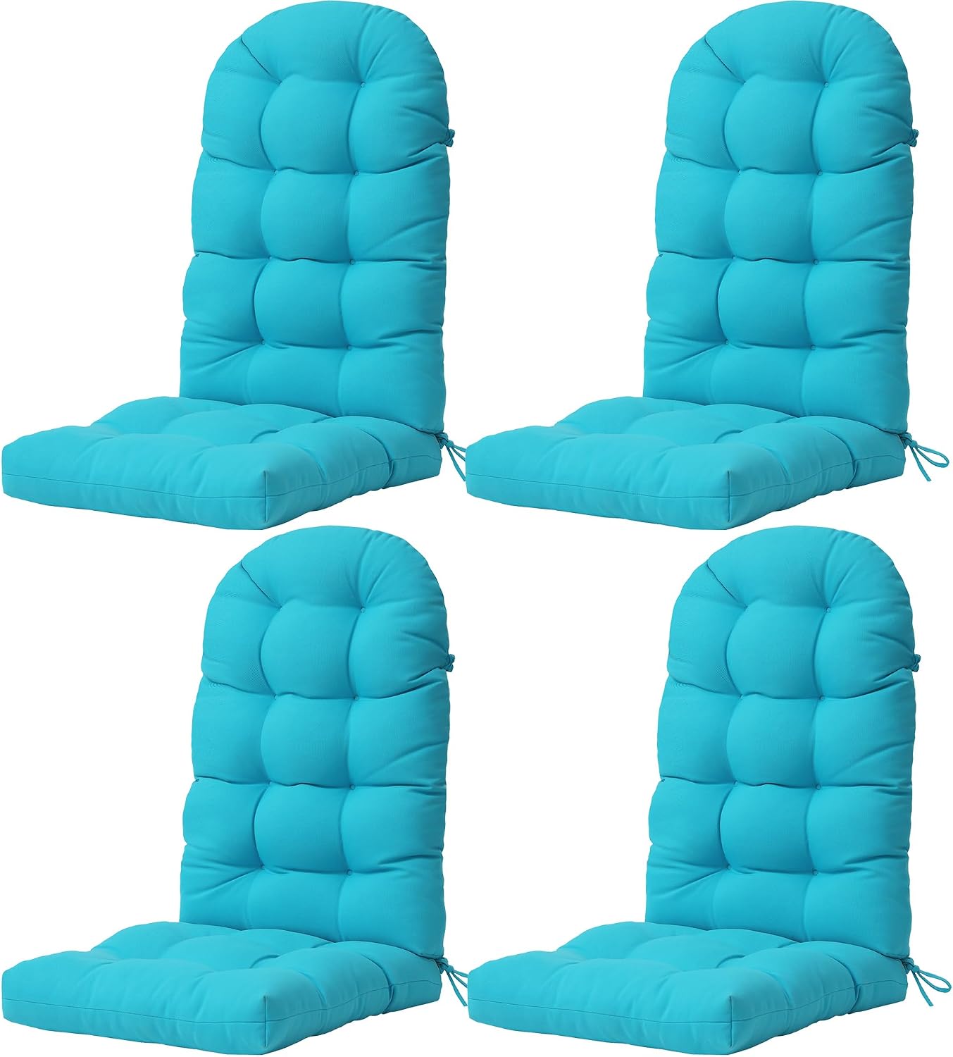 YEFU Adirondack Chair Cushion, Rocking Chair Cushions High Back Set of 4, Thickened Patio Chair Pad for Indoor and Outdoor, 49x20x4.7 Inch, Aruba Blue