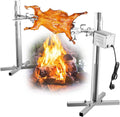 Tripod Rotisserie Stand, 15W BBQ Rotisserie Kit with Electric Motor, 360° Automatic Rotation, 5 Levels Height Adjustable and Load-Bearing 30KG, Even Grilling, for Outdoor Picnics, Camping