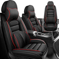 Car Seat Cover Fit for GMC Acadia 2007-2025,Compatible Airbag Non-Slip Waterproof Seat Cover,Car Seat Protector Premium Interior (Luxury 2 Seats,Black Red)
