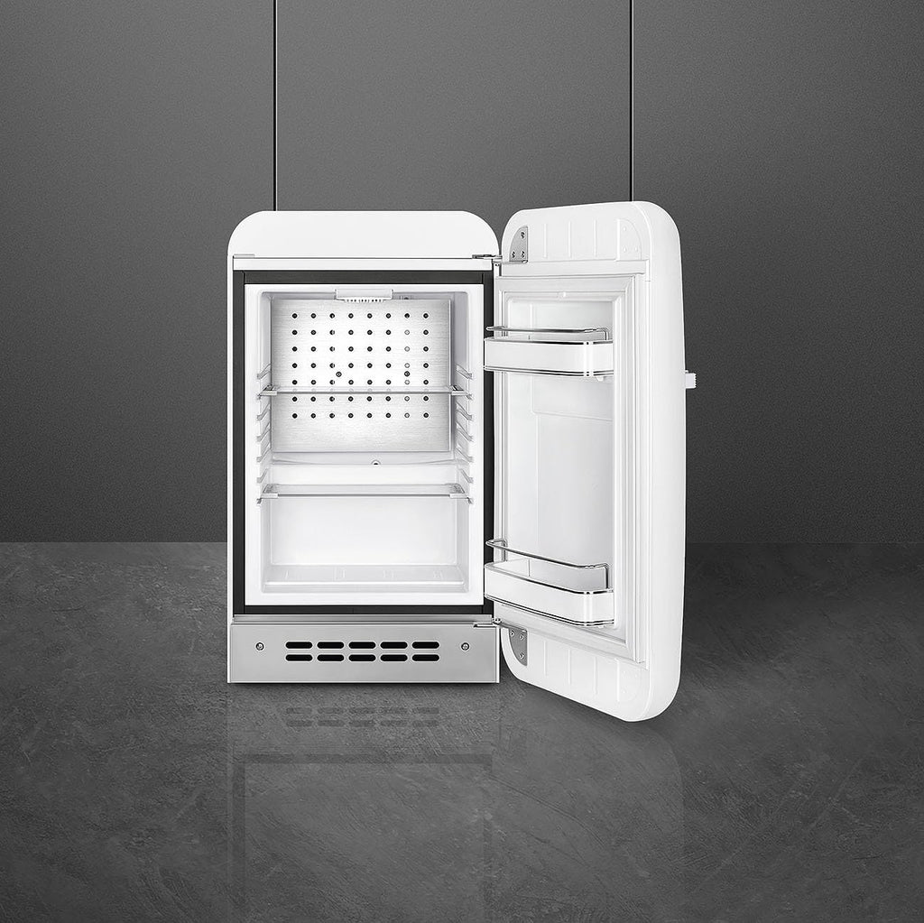 Smeg FAB5 Retro Mini Fridge – 50s Style Compact Small Refrigerator, 1.2 cu ft, Automatic Defrost, LED Lighting, Adjustable Shelves– Made in Italy – Perfect for Home, Dorm, Office, Hotel -White