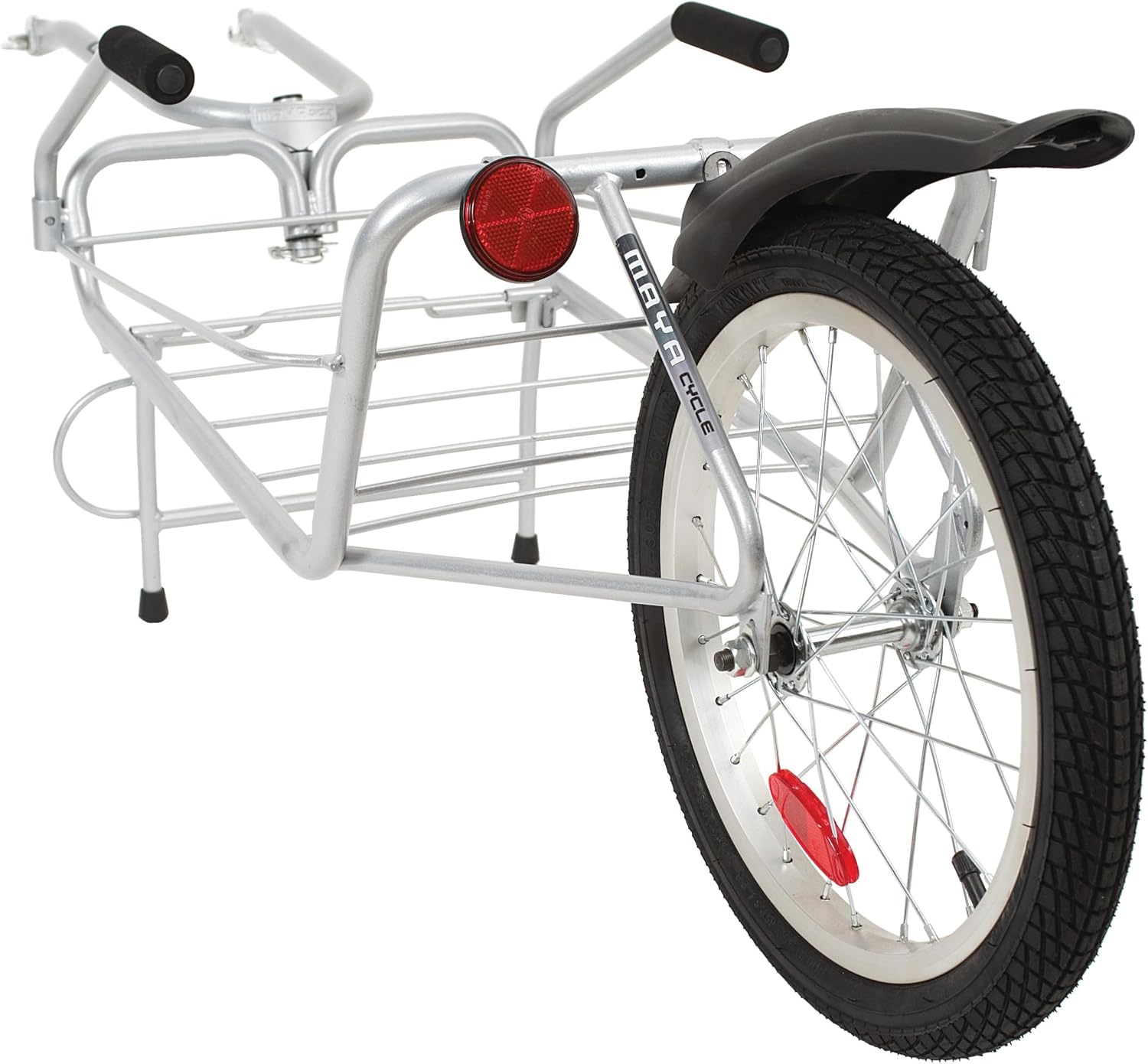 One-Wheel Bicycle Cargo Trailer with Kickstand – Converts to Wheelbarrow, Includes Bag, Fits 18' to 700c Bikes