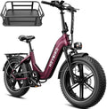 Heybike Ranger Foldable Electric Bike for Adults, 1200W/1800W Peak Motor, 28/32MPH E Bike, 55/90 Miles Range, 20'x4.0' Fat Tire Ebike with Removable Battery, Hydraulic Brakes for Snow, Beach,Commuting