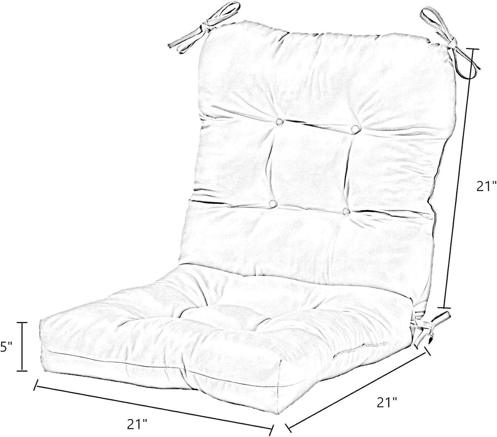 Greendale Home Fashions Outdoor 42x21-inch Seat/Back Chair Cushion (Set of 2), Dusk Pink