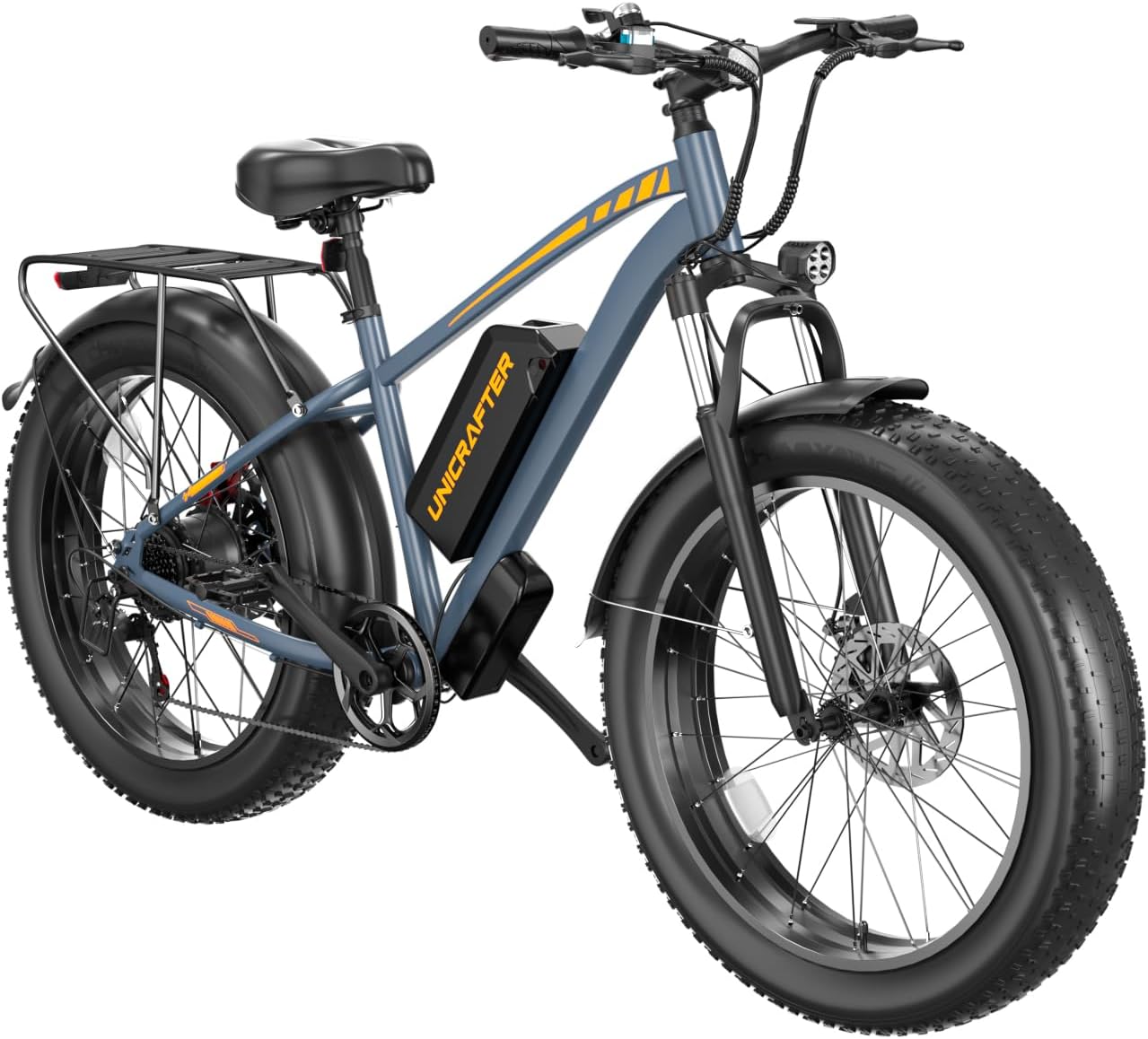 F01 Electric Bike for Adults with 1000W Motor, 48V 18.2AH Removable Battery, 26' Electric Bicycle Fat Tire E-Bike 30MPH Mountain Beach Snow E-Bike, 7 Speed Gear.Safety Tested to UL 2849