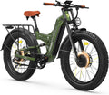 FREESKY 4000W Dual Motor Electric Bike for Adults, 48V 30AH Samsung Cells Battery 120Miles Range, 40MPH AWD Fast E-Bike, 26' Fat Tire Full Suspension Electric Mountain Bike, UL2849 Certified by TÜV