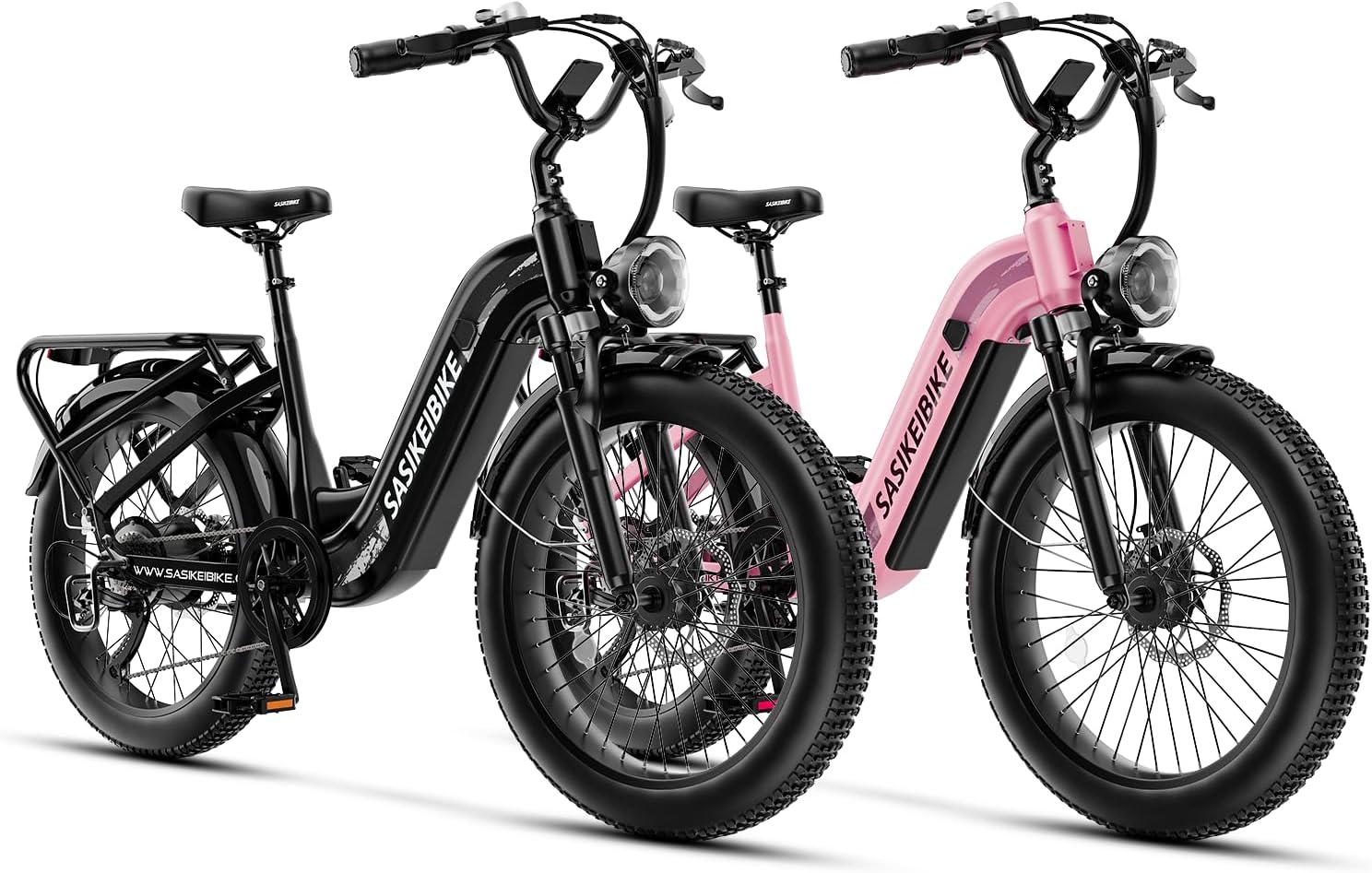 1500W Motor Electric Bike for Adults & Teenager, 48V 20AH Removable Battery Ebike, 24inch Fat Tire Electric Bicycle, Step-Thru E Bike for Commuting & Mountain, Front Suspension
