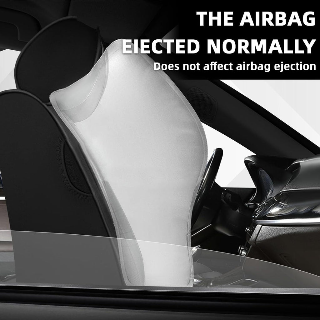 Car Seat Cover Fit for Rivian R1T 2022-2025,Compatible Airbag Non-Slip Waterproof Seat Cover,Car Seat Protector Premium Interior (Standard 2 Seats,Black Red)