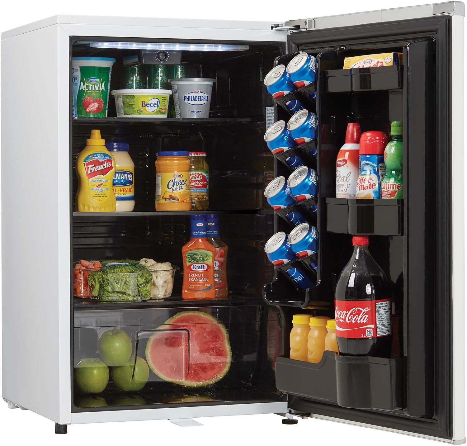 Danby DAR044A6PDB 4.4 Cu.Ft. Mini Fridge, Compact Refrigerator For Bedroom, Living Room, Bar, Dorm, Kitchen, Office, E-Star In Pearl White With Lock