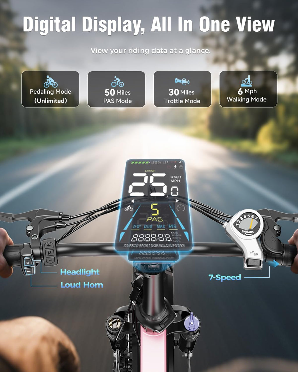 Jasion EBS Folding Electric Bike for Adults, Compact Portable 20' Fat Tire Ebike with 1200W Peak Motor, 48V Removable Battery, 25 MPH 50 Miles Aluminum Frame E-Bike Suitable for Trunk, RV, Apartment