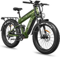 FREESKY Dual Battery Electric Bike for Adults, 48V 45AH 200 Miles Long Range E Bike, 4000W Motor 40MPH+, 26' Fat Tire Fast Mountain EBike, Full Suspension & Hydraulic Brakes, UL 2849 Certified by TÜV