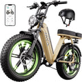 TST Electric Bike for Adults 1500W Peak 20' Fat Tire All-Terrain E-Bike 60 Miles Electric Dirt Bike for Road Sand Mountain Snow - 48V 15AH Battery Powered Electric Motorcycle for Adventure