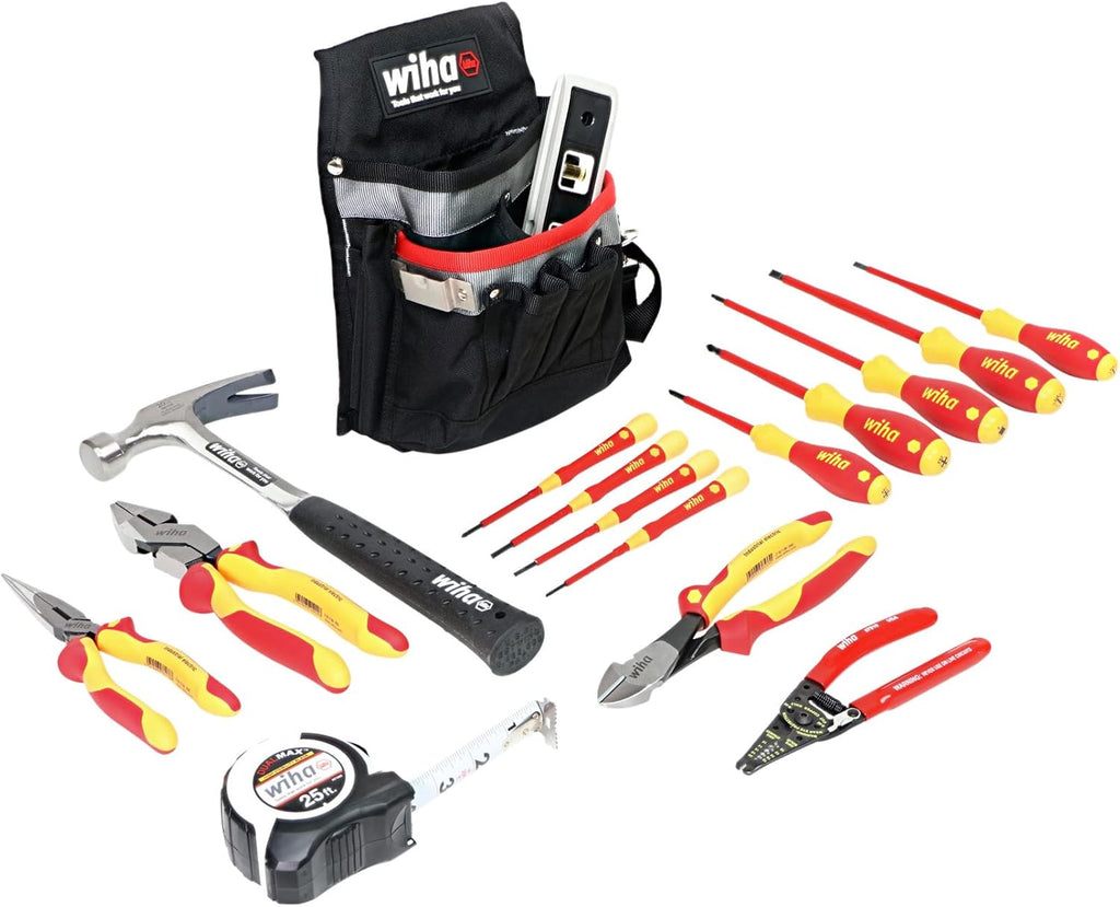 Wiha 32934 16 Piece Insulated Apprentice Electrician's Tool Kit