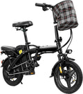 Electric Bike for Adults Teens, Commuter City Folding ebike with 560W Motor and 48V Battery, 24MPH 3-Level Pedals Assist, Dual Disc Brakes,14' Compact Foldable Electric Bicycle with UL2849 Certified