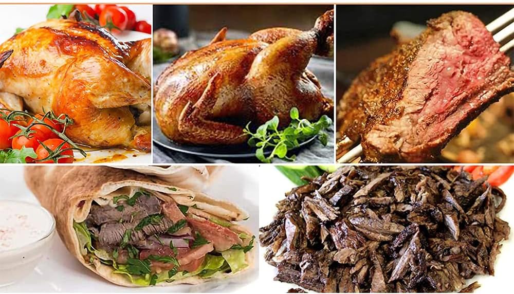 Auto Rotating Turkey Grill, Vertical Kebab Grill Infrared Grill 360° Auto Rotating Smokeless Adjustable Heat, Burner Kebab Shop