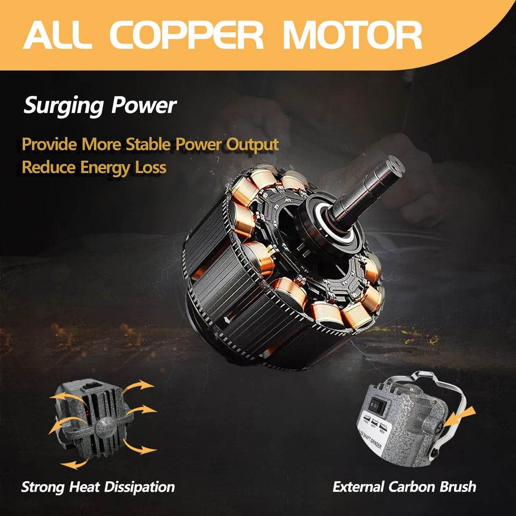 1000W 30000RPM Flex Shaft Rotary Tool, Thicken 1/4' Flexible Shaft with Stepless Speed Foot Pedal, Hanging Grinder Carver Electric Multi-function Metalworking Tools Repair Kit