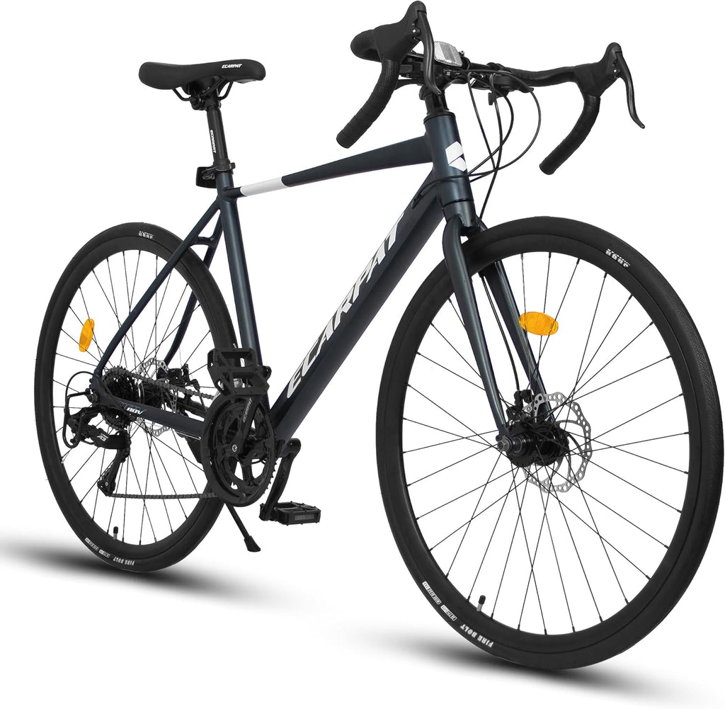 Road Bike, 700C Wheel City Commuter Bicycle, 16 Speed Drop Bar, Fast Acceleration, Racing Bike with Disc Brakes, with Light Weight Aluminum Alloy Frame, Sport Bike, Urban Adult Bicycle