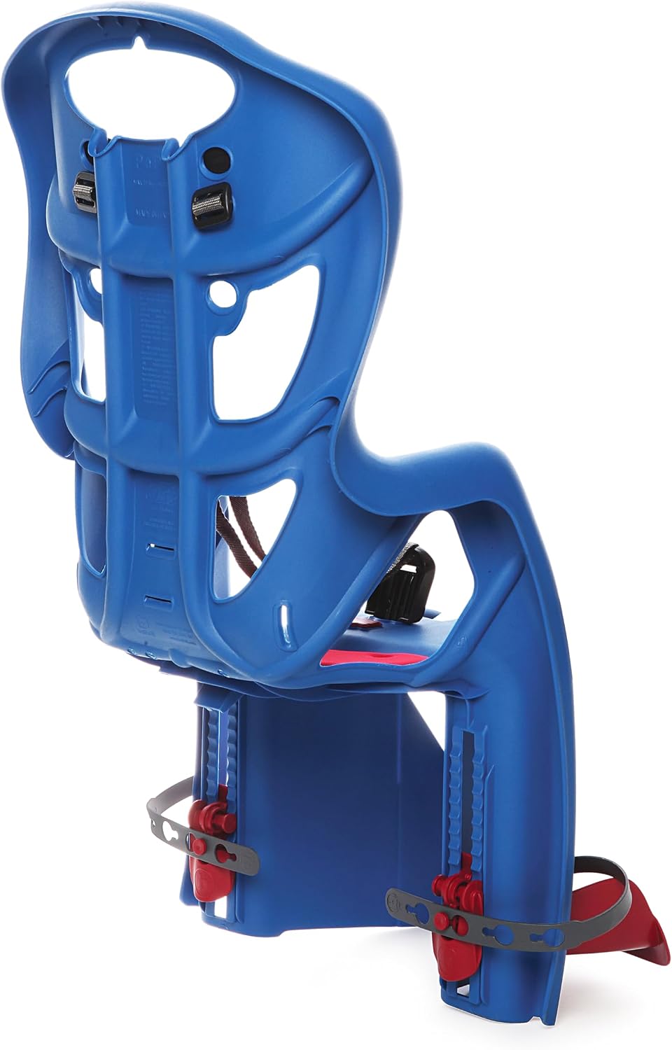 Bellelli Pepe Rear Rack Mount Child Bike Seat - Made in Italy, Comfortable Padded Carrier for Kids Up to 48.5 lbs with Adjustable Safety Harness & Secure Clamp