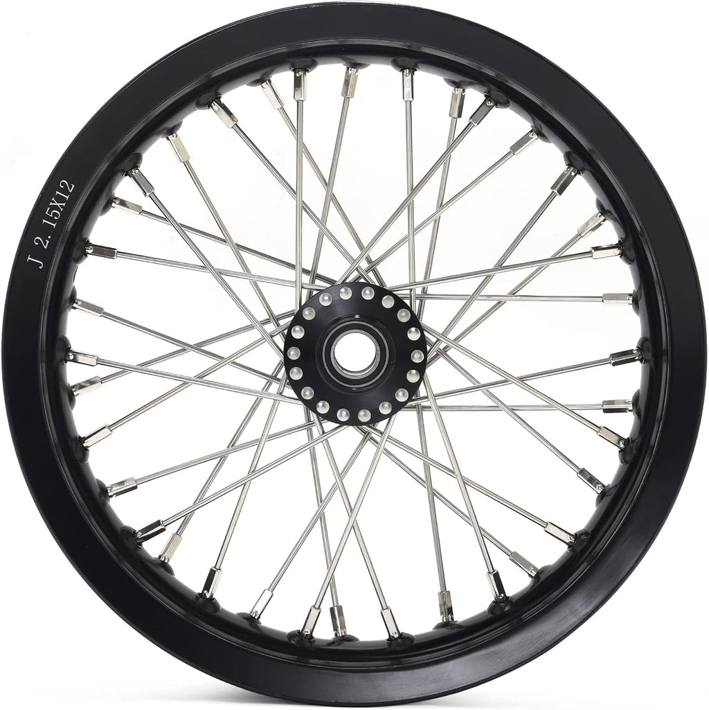 TOFR 12' x 2.15' Front Wheel Rim Hub for Sur-Ron Surron Light Bee X LBX for Segway X160 X260 for Talaria Sting Talaria XXX for Apollo RFN for Beta Explorer