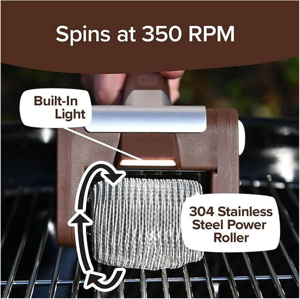 Fit for Electric Grill Cleaner Brush with Lights - Stainless Steel Replaceable Brush Heads for BBQ Cleaning Tools and Accessories(Set D)
