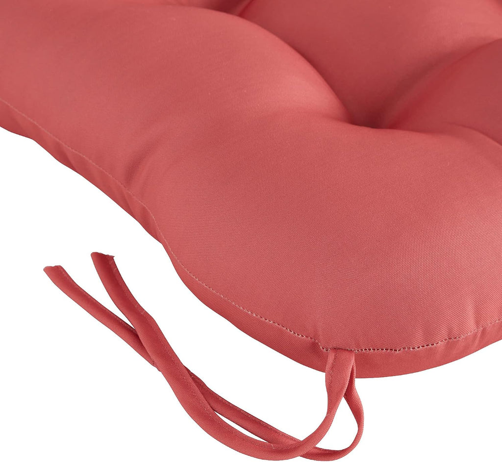 Greendale Home Fashions Outdoor 42x21-inch Seat/Back Chair Cushion (Set of 2), Dusk Pink