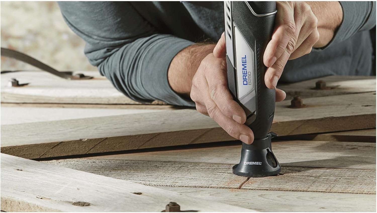Dremel 8250 12V Lithium-Ion Battery Cordless Rotary Tool with Flex-Shaft, Accessory Kit Bundle (4 Items)