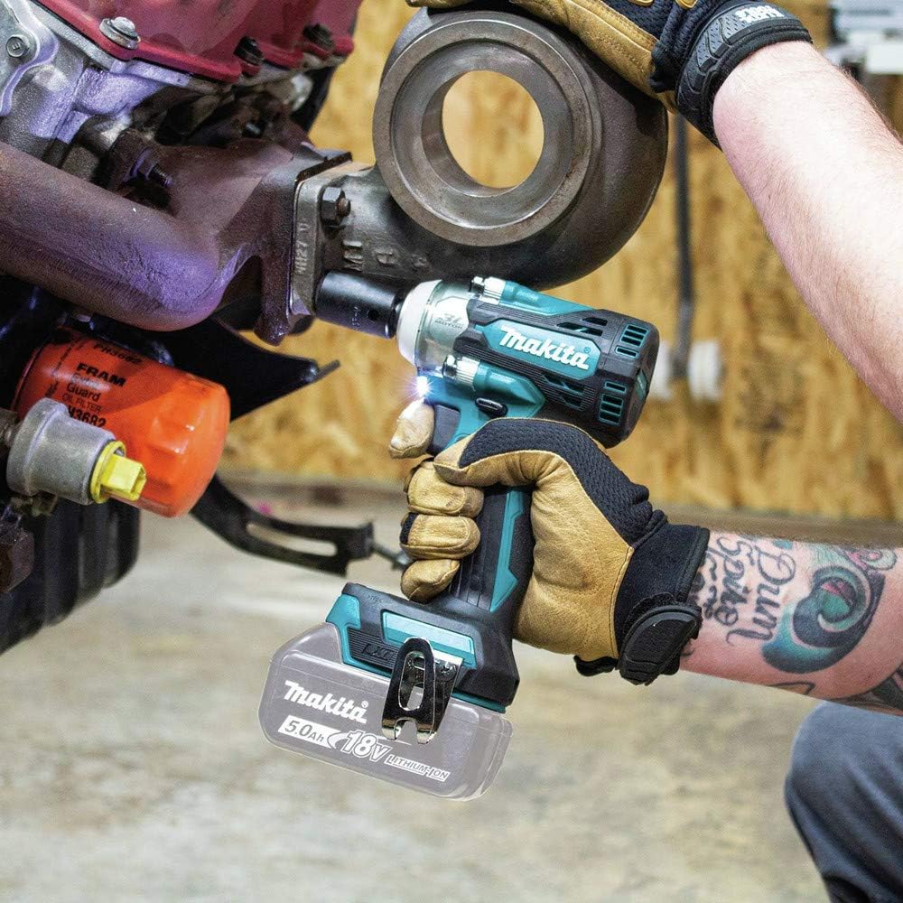 Makita XWT14Z 18V LXT Lithium-Ion Brushless Cordless 4-Speed 1/2' Sq. Drive Impact Wrench w/Friction Ring Anvil, Tool Only