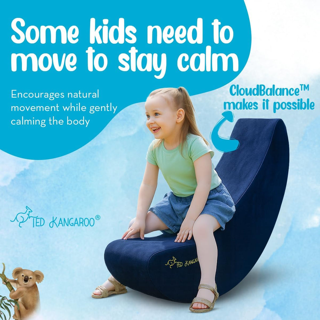 TED KANGAROO CloudBalance Sensory Chair | Flexible Active Seating for Kids | Classroom Rocker for Focus & Engagement | Durable Foam with Soft Cotton Cover
