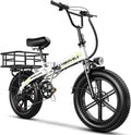 Cybervelo 750W Folding Electric Bike, 48V 20.8AH/50AH Large Removable Battery E-Bike, 80 Miles Max Range, 20' Fat Tire Electric Bike for Adults, Adult Electric Bicycles for Commute