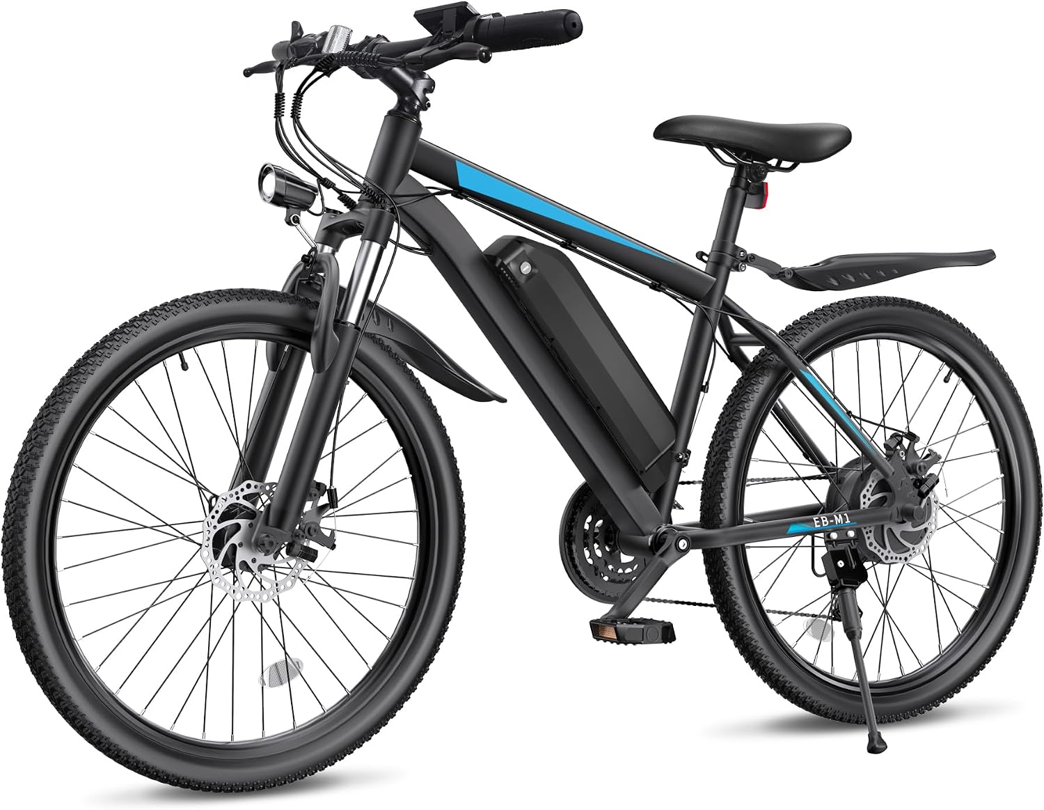 Electric Bike for Adults, 26' Ebike with 1000W Peak Motor, 20MPH 50Miles Electric Mountain Bike with 48V Removable Battery, 7-Speed, Front Suspension, LCD Display, UL 2849 Certified