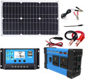 4000W Complete Solar Power System 12V To 110V/220V Solar System Combination Inverter Solar Panel Kit Home Grid System 30A Controller + 18w 18v Solar Panel(110V)