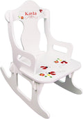 My Bambino Personalized Wooden Rocking Chair for Kids | Child's Puzzle Rocking Chair (Red Ladybug) | Custom Name Toddler Chair | Baby Shower & Birthday Gift