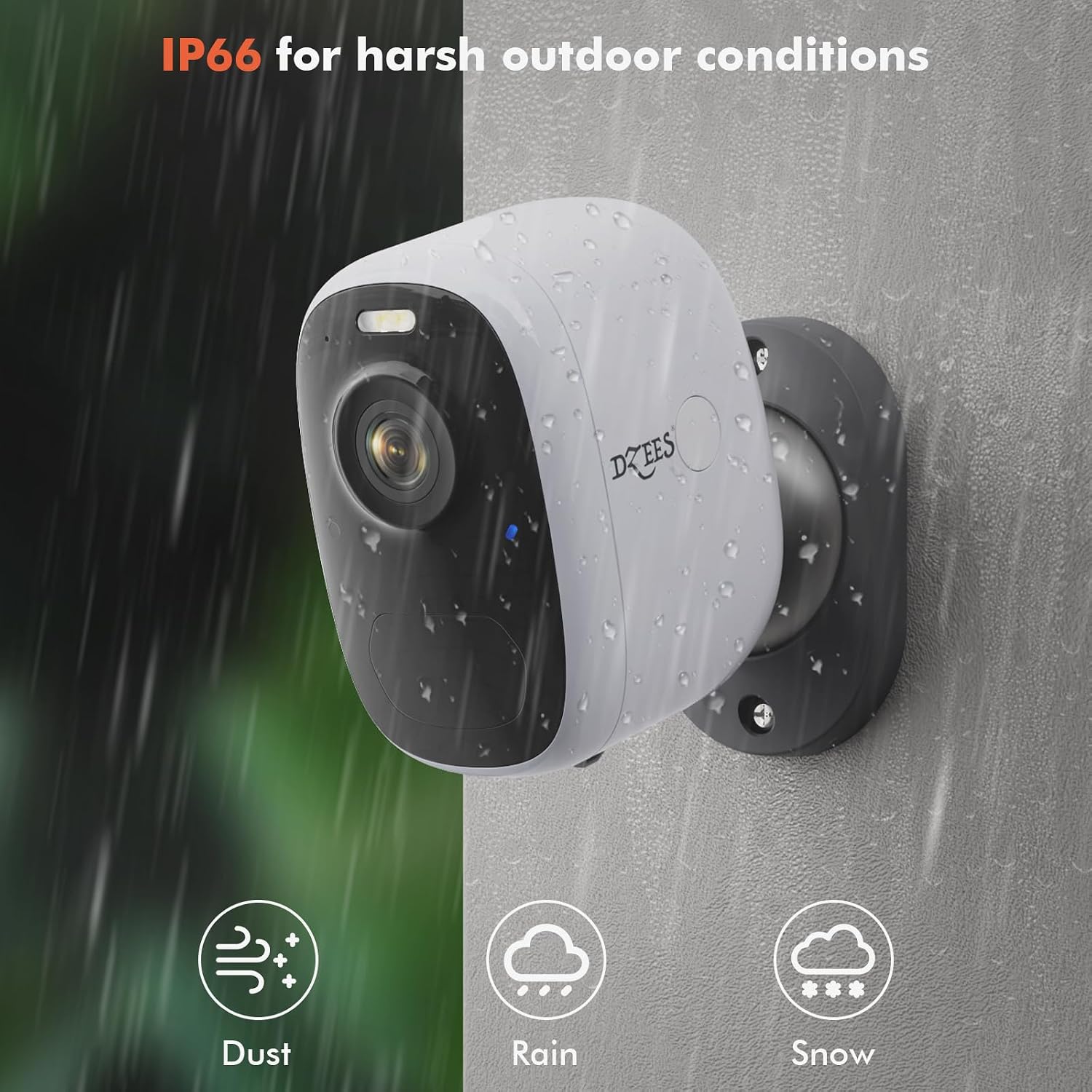 Dzees Wireless Security Camera Outdoor with Magnetic Mount, 4MP Battery Powered Security Cameras Wireless Outdoor for Home Security, AI Motion Detection/2-Way Talk/Color Night Vision/Ip66/Cloud-4-Pack