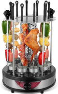 Generic Vertical Rotating Barbecue Grill Electric with rotisserie for Kebab, skewers and Roast - Smoke-Free BBQ for Home Parties