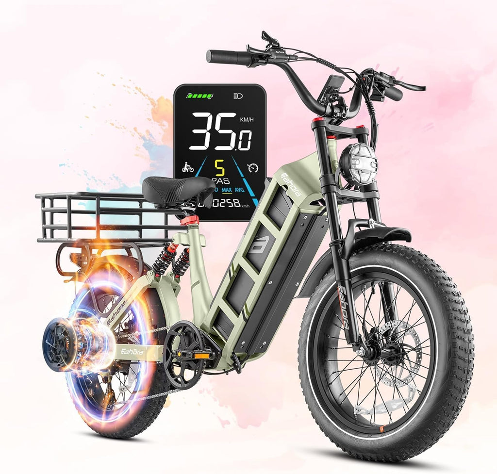 eAhora 2026 Latest Juliet Pro 2 5400W Dual Motor Electric Bike for Adults 43MPH 60V 70Ah 220+Miles Long Range Electric Bicycle 20' Fat Tire Full Suspension Mountain E-Bike All Terrain APP Control