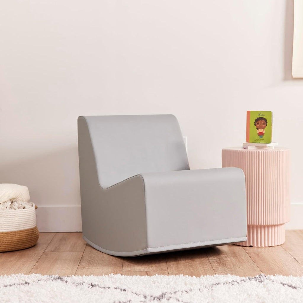 ECR4Kids SoftZone Contoured Rocking Chair, Flexible Seating, Grey